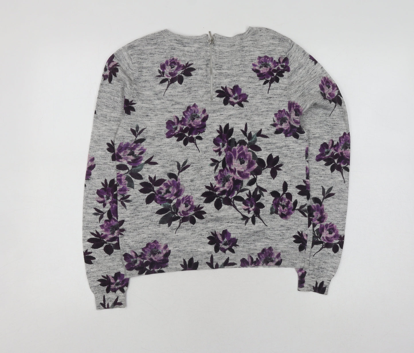 Womens UK Size S Oasis Grey Pullover Jumper