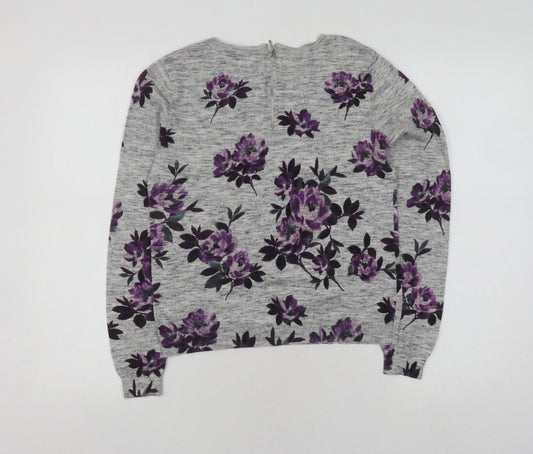 Womens UK Size S Oasis Grey Pullover Jumper