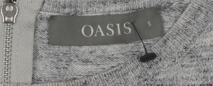 Womens UK Size S Oasis Grey Pullover Jumper
