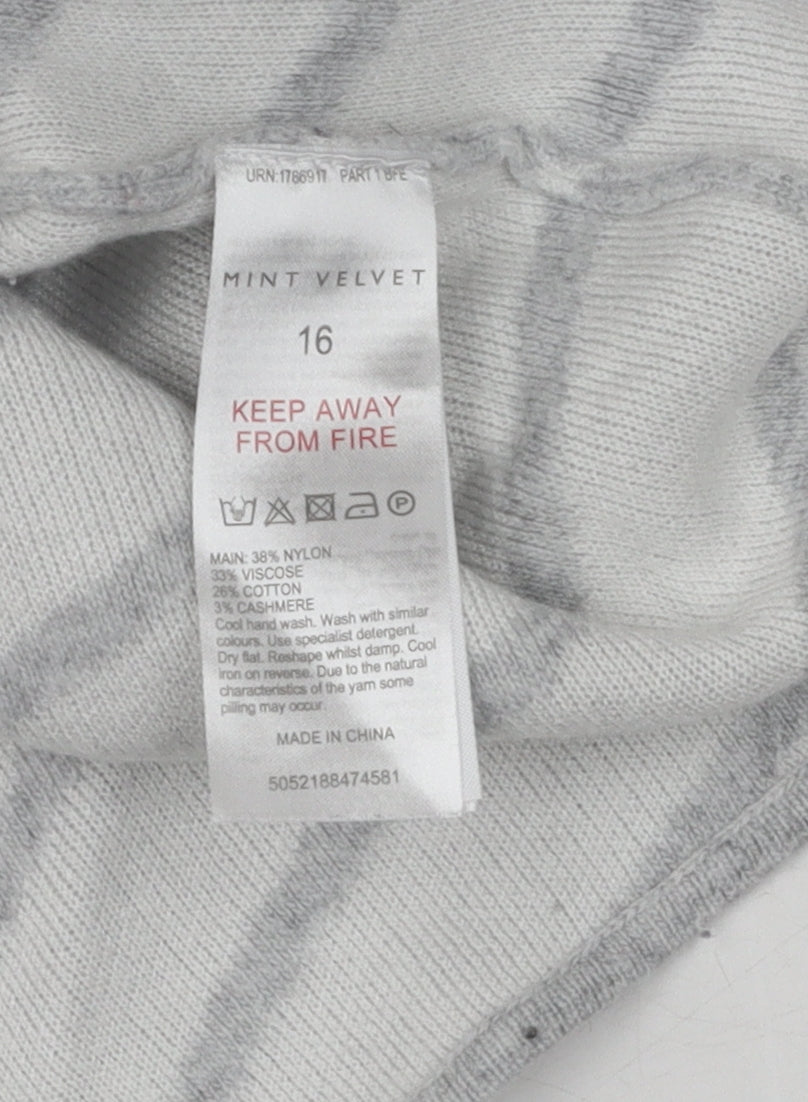 Womens UK Size 16 Mint Velvet Grey Pullover Jumper
