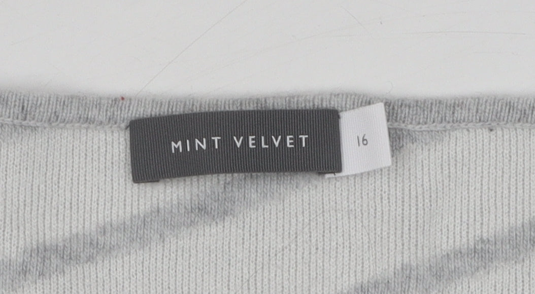 Womens UK Size 16 Mint Velvet Grey Pullover Jumper