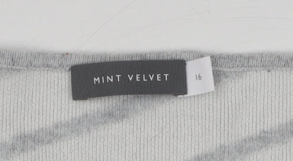 Womens UK Size 16 Mint Velvet Grey Pullover Jumper