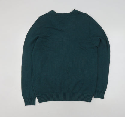 MAINE NEW ENGLAND Men's Green Medium V-Neck Pullover