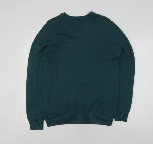 MAINE NEW ENGLAND Men's Green Medium V-Neck Pullover