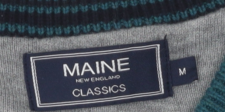 MAINE NEW ENGLAND Men's Green Medium V-Neck Pullover