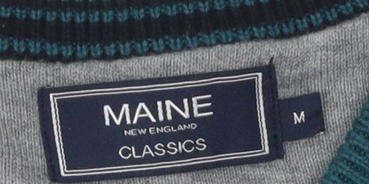 MAINE NEW ENGLAND Men's Green Medium V-Neck Pullover