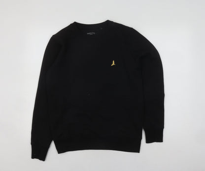 Mens UK Size S Brave Soul Black Pullover Sweatshirt
