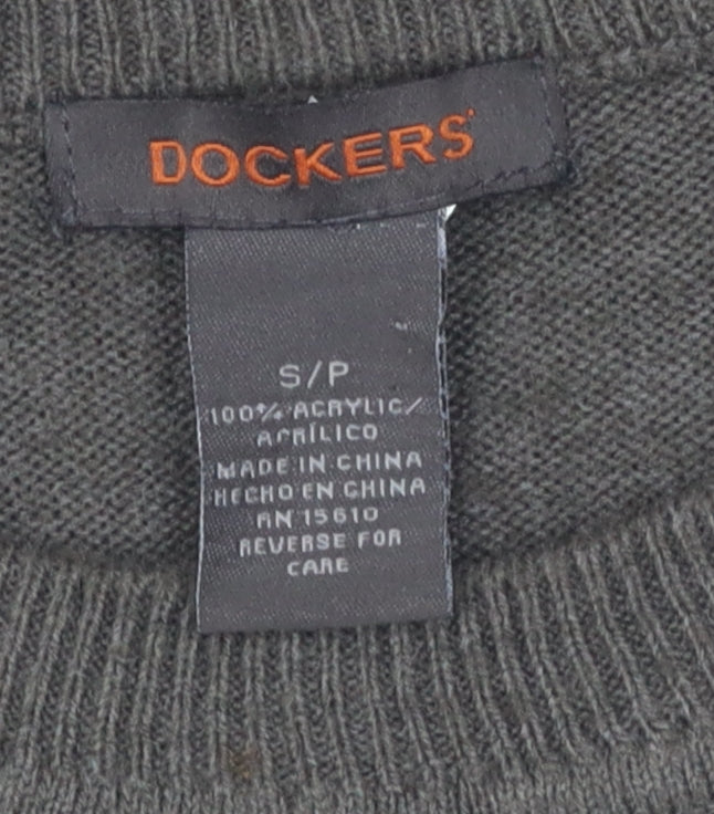 Dockers Men's Green Argyle Pullover Jumper