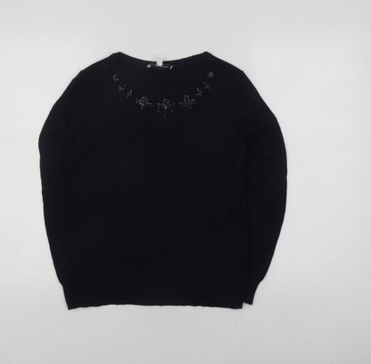 Fenn Wright Manson Women's Black Beaded Pullover, S