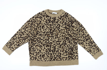 Womens UK Size 12 MNG Beige Pullover Jumper