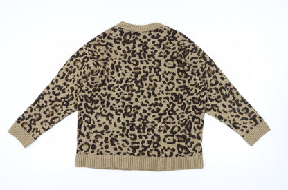 Womens UK Size 12 MNG Beige Pullover Jumper