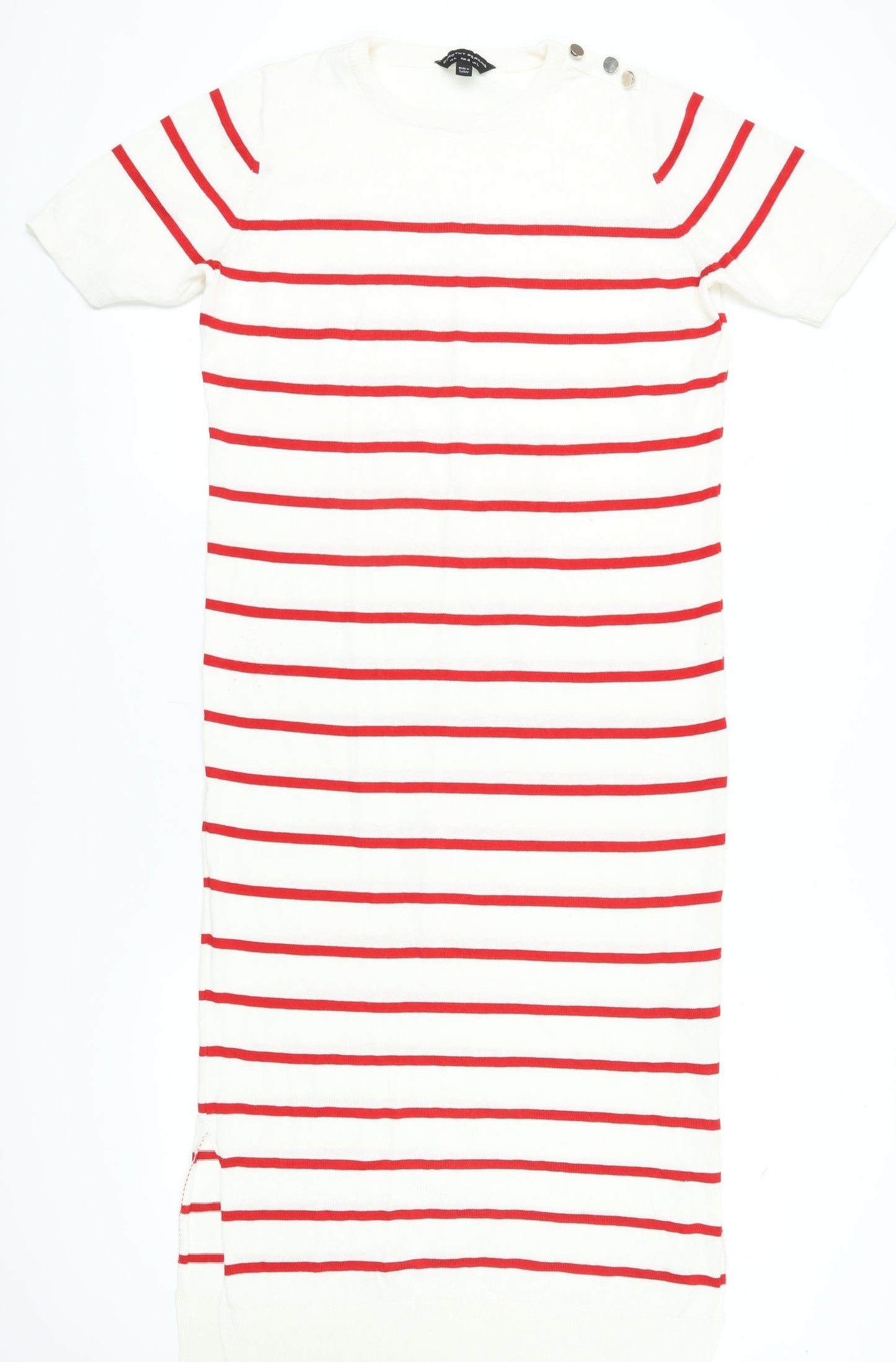 Dorothy Perkins Women's Red Striped Shift Dress L