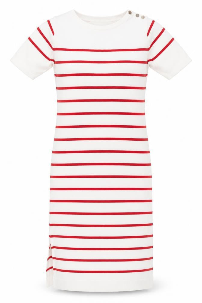 Dorothy Perkins Women's Red Striped Shift Dress L