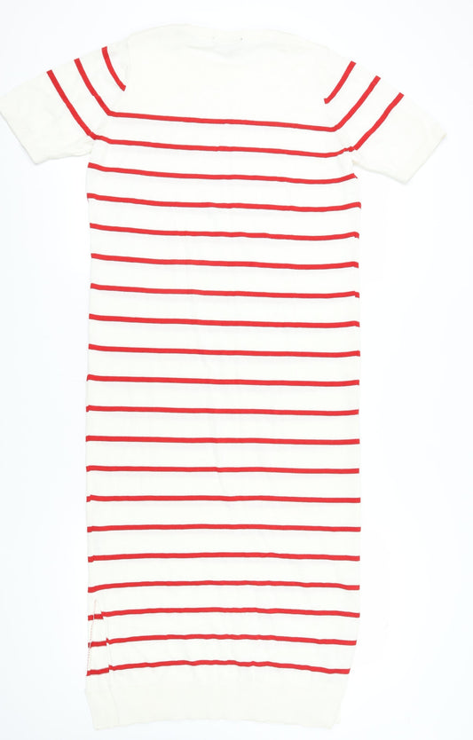 Dorothy Perkins Women's Red Striped Shift Dress L