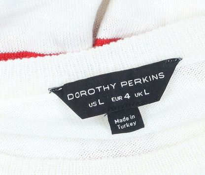 Dorothy Perkins Women's Red Striped Shift Dress L