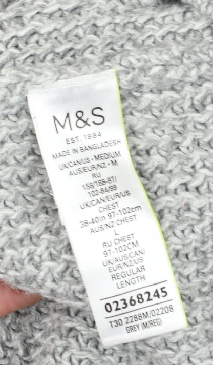 Marks and Spencer Grey Men's Cardigan Medium Collared