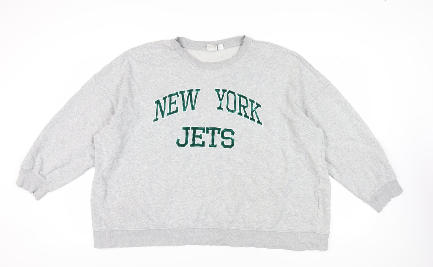 H&M Grey Sports Logo Sweatshirt L Unisex