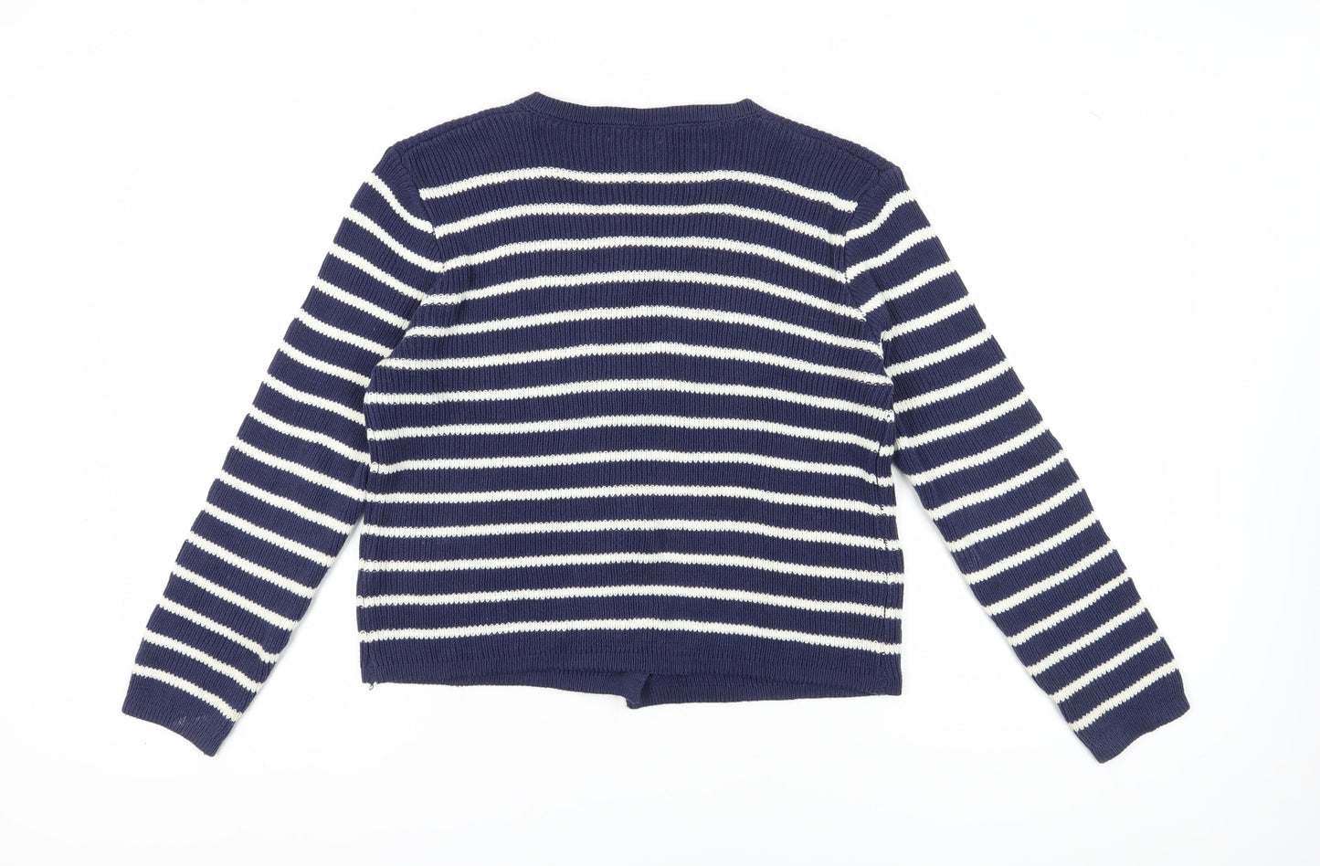 Misskoo Women's Blue Striped Cardigan M