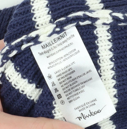 Misskoo Women's Blue Striped Cardigan M