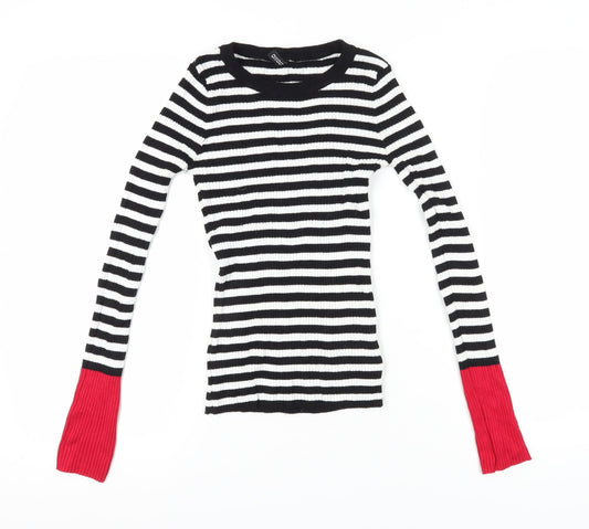 Womens UK Size XS H&M Black Pullover Jumper