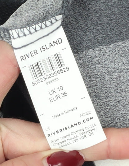 Womens UK Size 10 River Island Black  Blouse