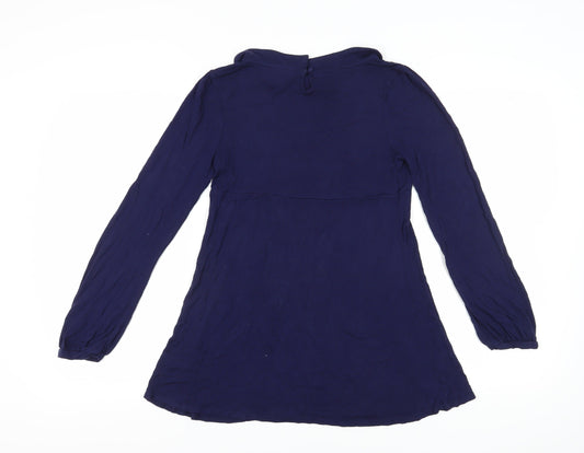 Womens UK Size 12 Topshop Blue Tunic Blouse