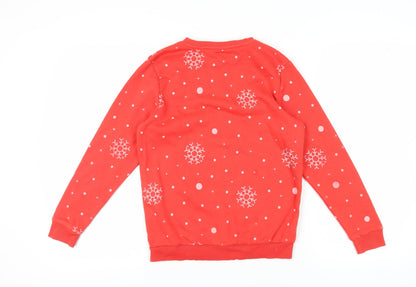 Pokemon Girls Red Pikachu Christmas Sweatshirt 11-12 Years