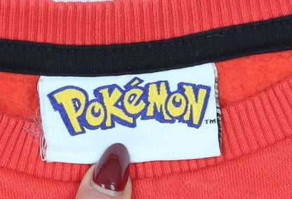 Pokemon Girls Red Pikachu Christmas Sweatshirt 11-12 Years