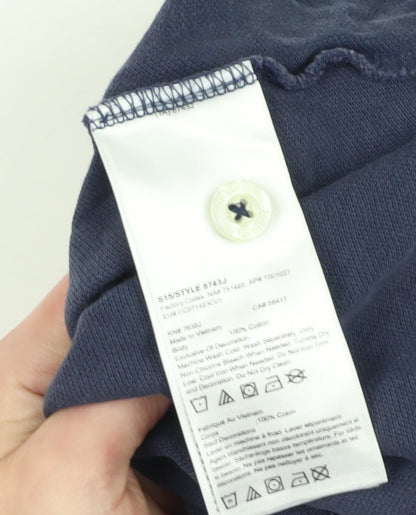 Timberland Men's Blue Short Sleeve Polo XS, 100% Cotton