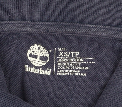 Timberland Men's Blue Short Sleeve Polo XS, 100% Cotton