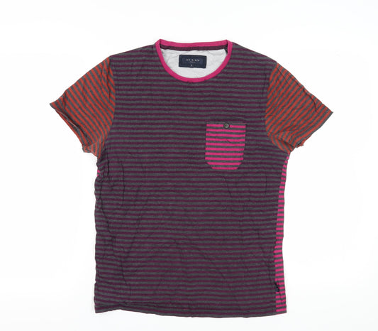 Ted Baker Men's Multicoloured Striped T-Shirt, Size M