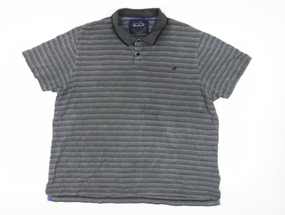 Stone Bay Men's Grey Striped Golf Polo 2XL