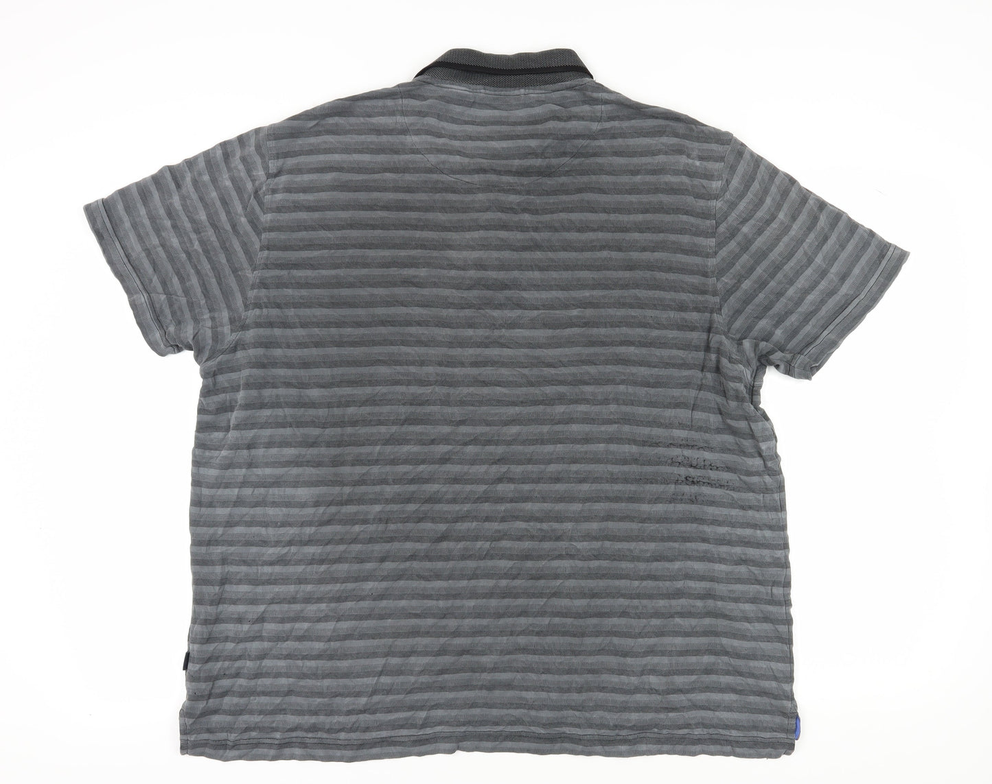 Stone Bay Men's Grey Striped Golf Polo 2XL