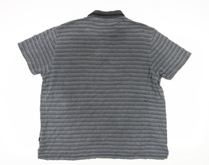 Stone Bay Men's Grey Striped Golf Polo 2XL