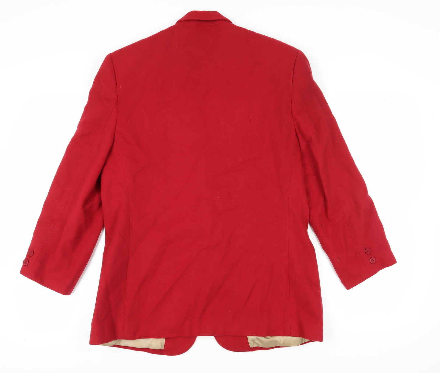 Lands' End Women's Red Blazer Size 12 Notch Lapel