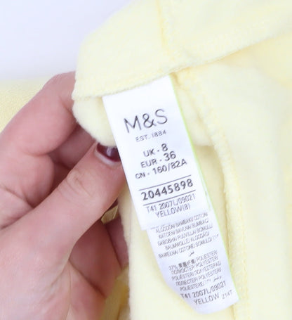 Womens UK Size 8 Marks and Spencer Yellow Pullover Hoodie