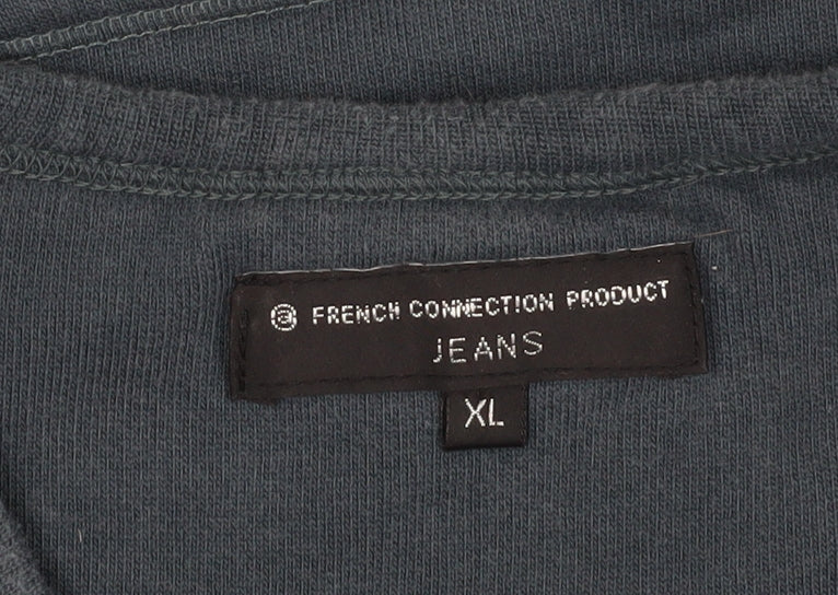 Mens UK Size XL French Connection Blue Pullover Sweatshirt