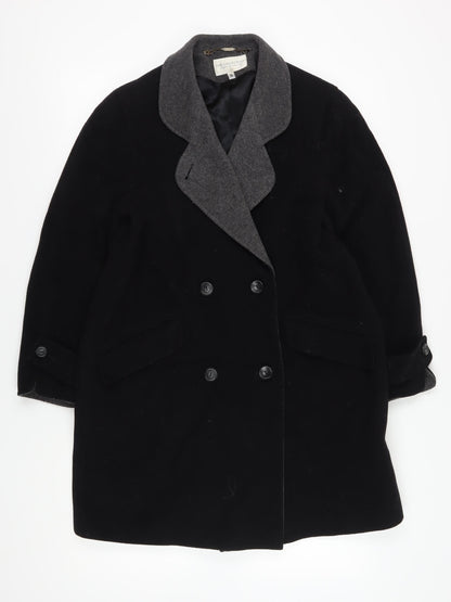 Womens UK Size 12 House of Fraser Black Pea Coat