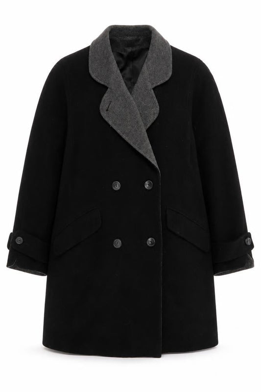 Womens UK Size 12 House of Fraser Black Pea Coat