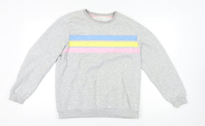 Mountain Warehouse Grey Striped Sweatshirt Unisex Adult Size 16