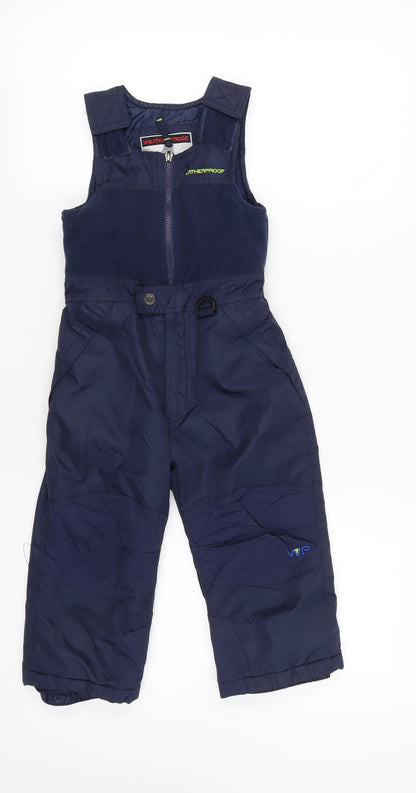 Weatherproof Unisex Kids Blue Ski Trousers Snowsuit Size 4