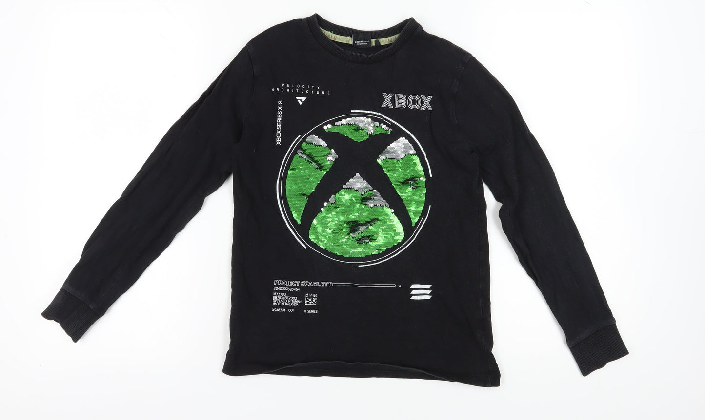 Next Boys Xbox Black Long Sleeve Graphic T-Shirt 11 Years