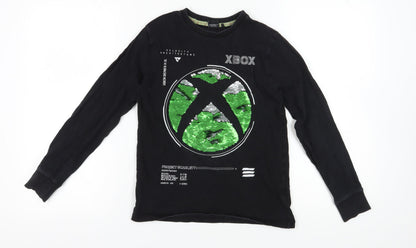 Next Boys Xbox Black Long Sleeve Graphic T-Shirt 11 Years