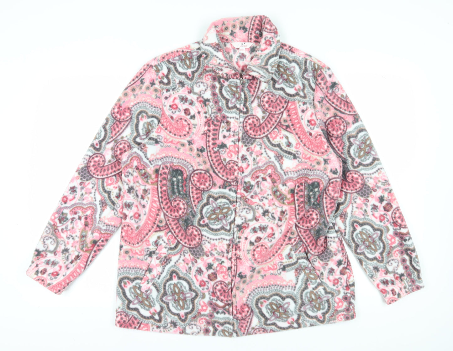 Julipa Women's Pink Paisley Jacket, Size 18, Casual