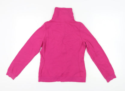 H&M Girls Pink Full Zip Sweatshirt 13-14 Years Casual