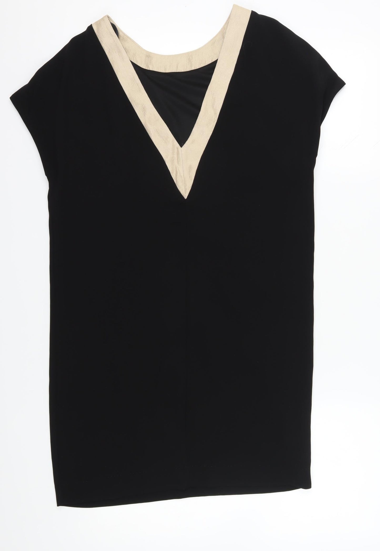 Moutaki Women's Black Shift Dress Size S Casual