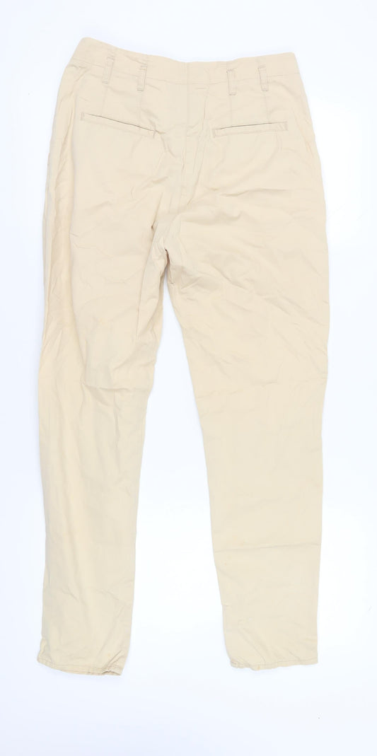 Womens UK Size 12 Topshop Regular Fit Chino Beige Trousers