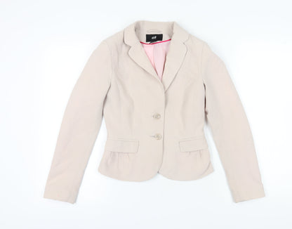 H&M Women's Beige Blazer Jacket Size 6 Business Casual