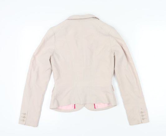 H&M Women's Beige Blazer Jacket Size 6 Business Casual