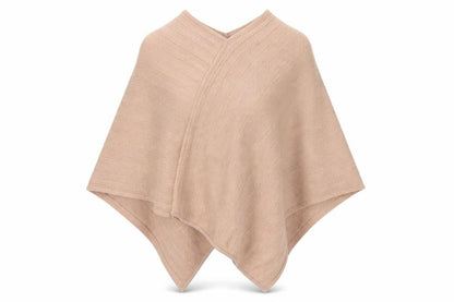 Next Women's Beige Poncho S/M Metallic Knit